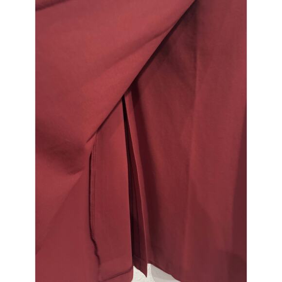 Ann Taylor Maroon Faux Wrap Skirt size 14 - Picture 3 of 6